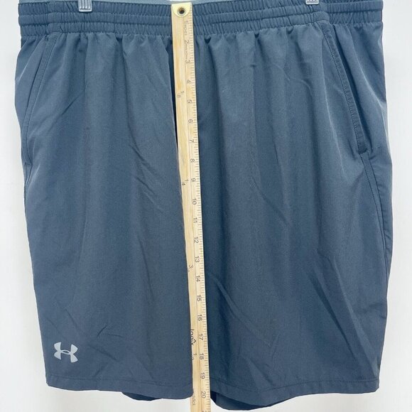 Under Armour Short Size XXL Men’s Navy Blue Athletic Gym Drawstring Pocket - Picture 3 of 8